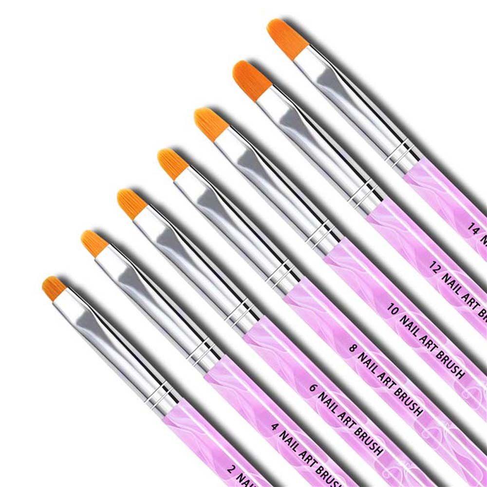 Mxbeauty Nail Art Liner Pen Desain Perancis Akrilik 3D Nail Tips Manicure Alat Tarik Sikat Kawat Aksesoris Kuku Nail Painting Pen