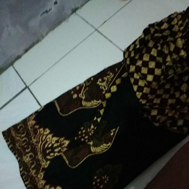 Gus Azmi / Sarung Batik / Sarung Batik Anak Gunungan Wayang Prada Silver / Gold - Anak Sd /smp / Sma