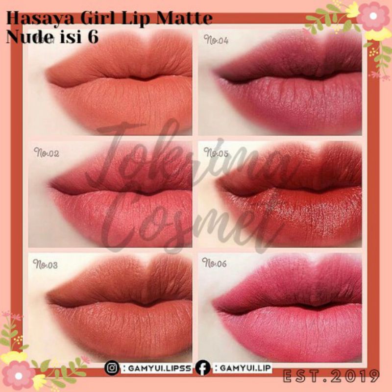 Hasaya Girl Mini Lipstick Serian NUDE (SATUAN)