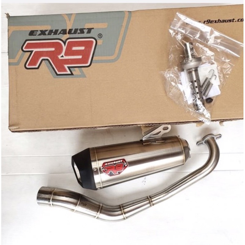 R9 NEW ALPHA SERIES YAMAHA AEROX 155 KNALPOT R9 NEW ALPHA AEROX 155 KNALPOT RACING R9 ALPHA AEROX
