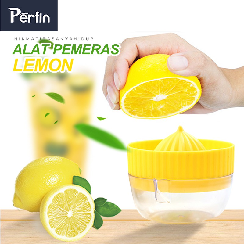 Perfin Blender Mini Alat Dapur Manual Mini Lemon Press Alat Memasak Sehat Juicer 100% Warna Acak