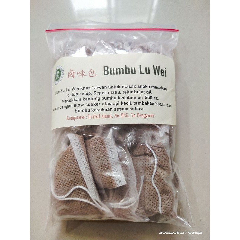 

Bumbu Lu Wei Khas Taiwan isi 10 bag