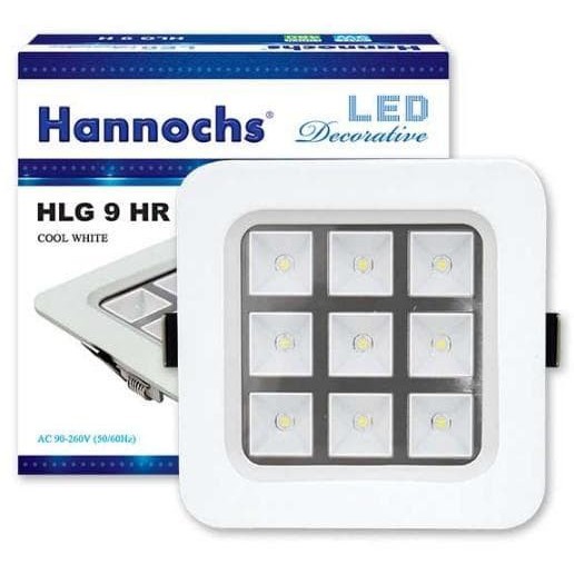 HANNOCHS VISION HLG 9 HR - Lampu Led downlight 9 watt cahaya putih