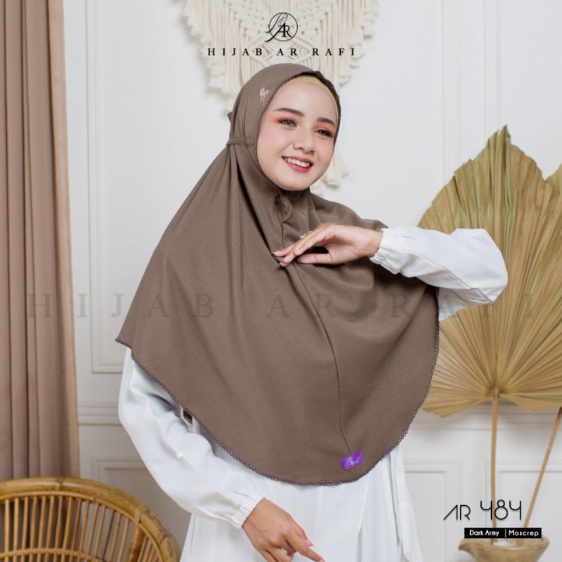 TERBARU ✅ AR 484 HIJAB INSTAN by HIJAB AR RAFI ORIGINAL || INAYAHHIJAB-Dark army