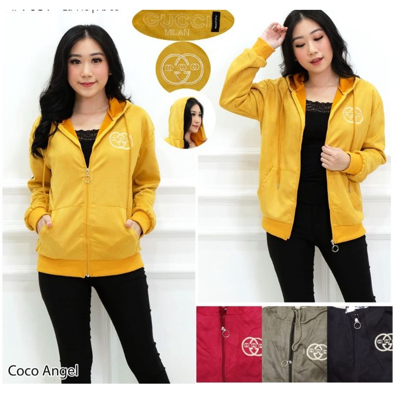 Jaket Suede Import Wanita Fashion XL Besar-5