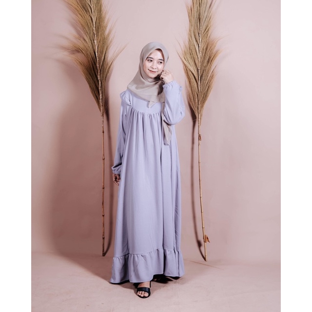 Gamis Crinkle Airflow | Dress Crinkle Airflow | Dress Crinkle Polos