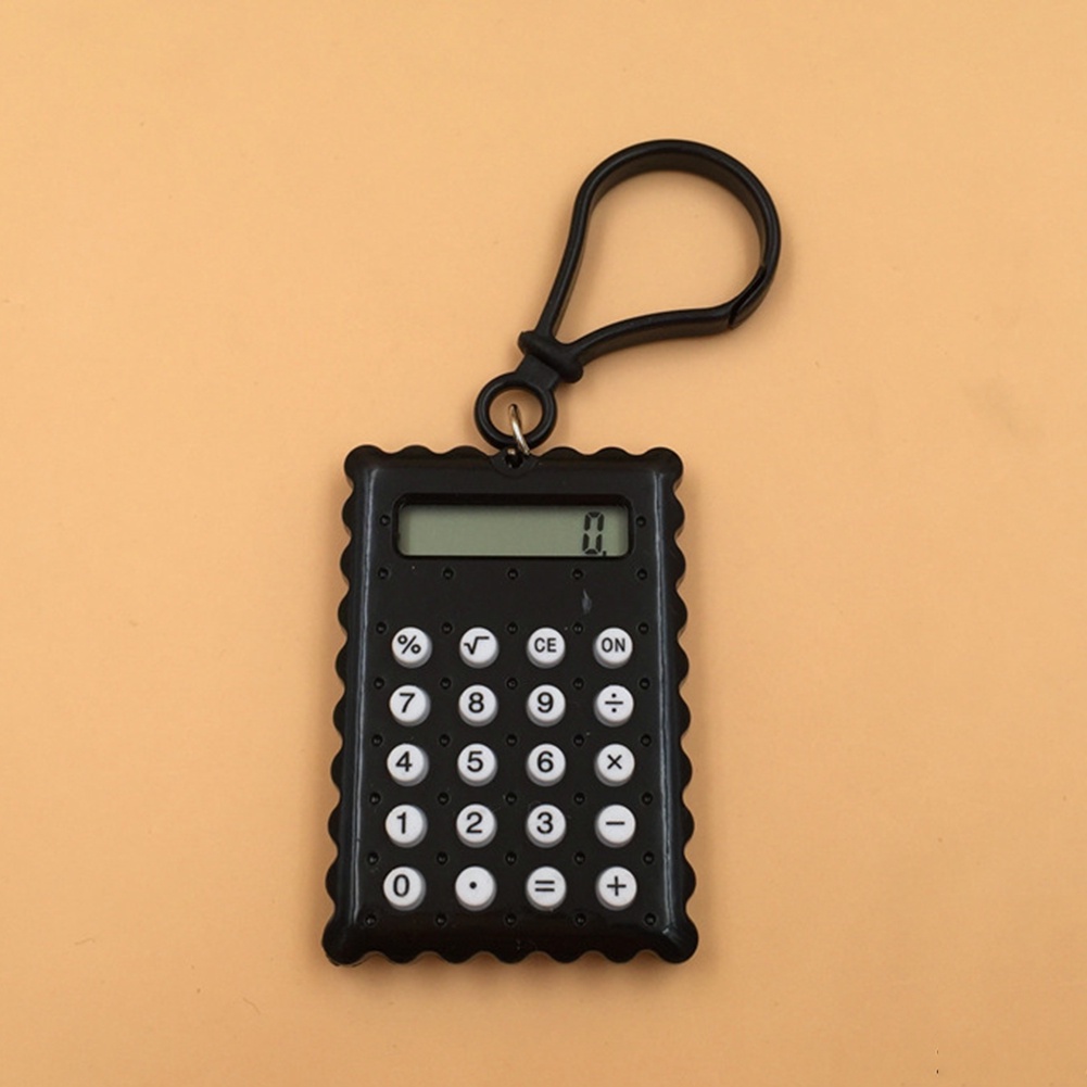 [Jianxin] Pocket Student Mini Electronic Calculator Biscuit Shape School Office Supplies