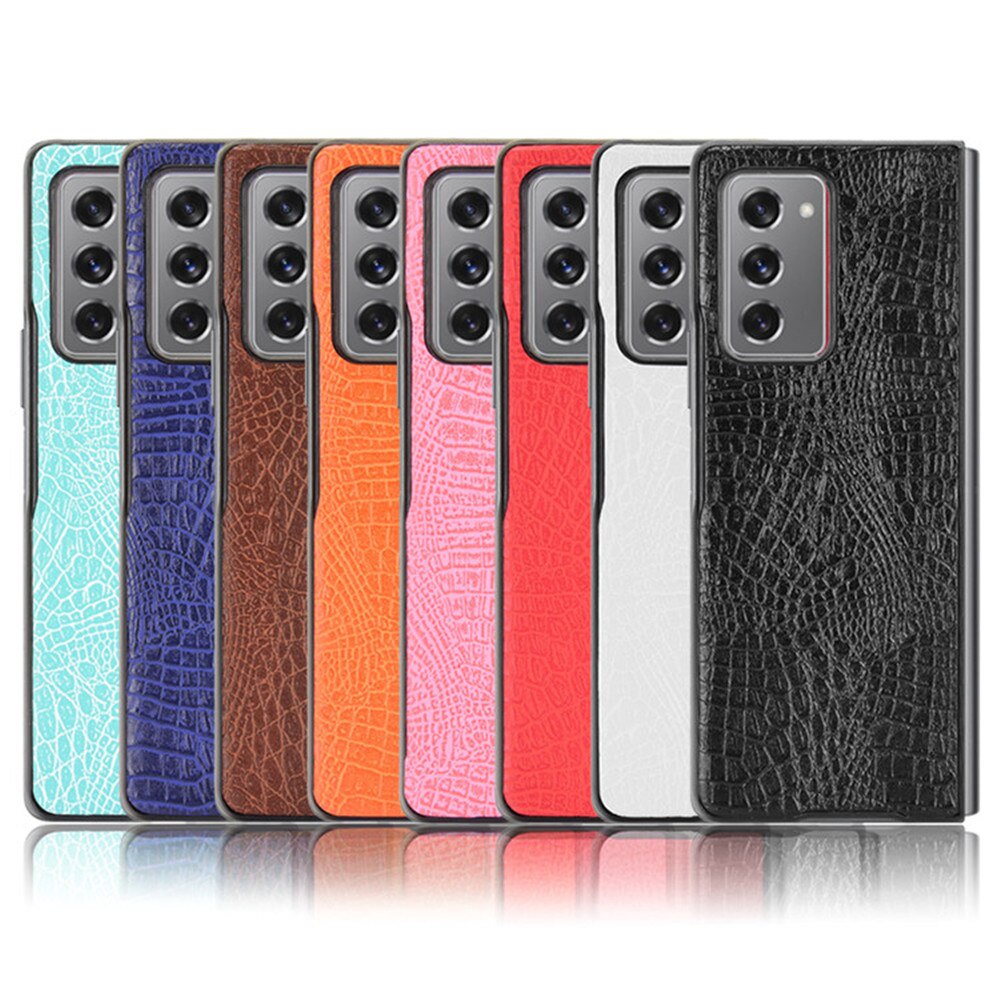 For Samsung Galaxy Z Fold 3 5G Case Luxury Crocodile Skin PU Leather