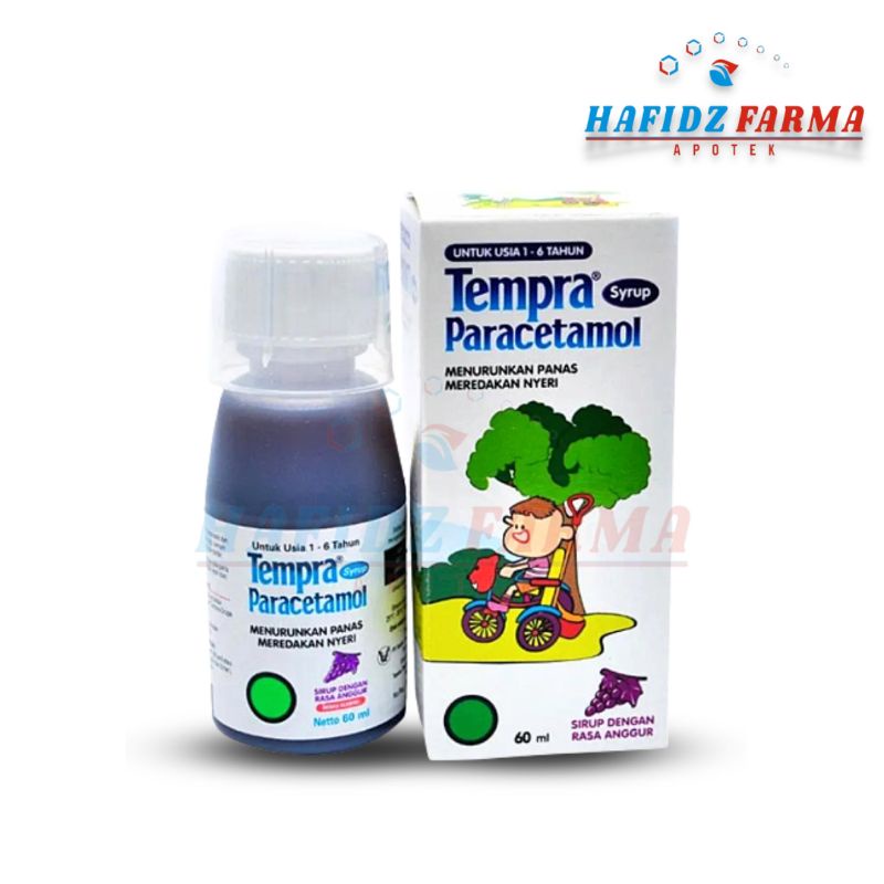 Tempra Sirup 60 ml/meredakan demam/ rasa sakit dan nyeri ringan/ sakit kepala dan sakit gigi/ demam 
