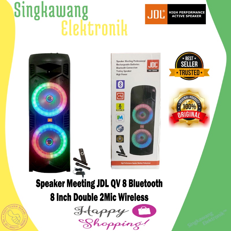 SPEAKER MEETING JDL QV 8 Bluetooth 8X2 Inch Double 2Mic Wireless