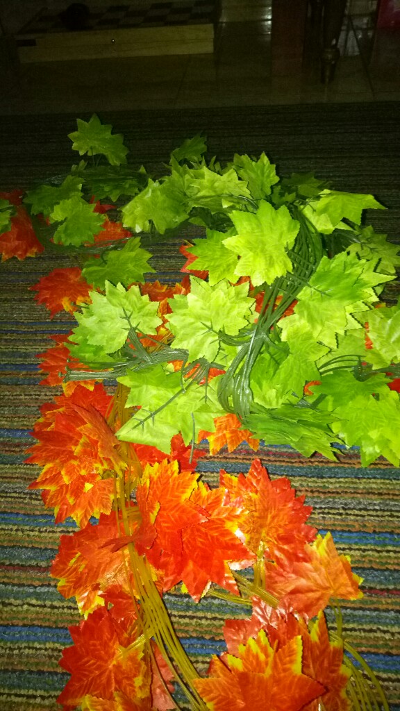 Daun Rambat Plastik Palsu Artificial Hiasan Dekorasi Dinding/daun Artificial