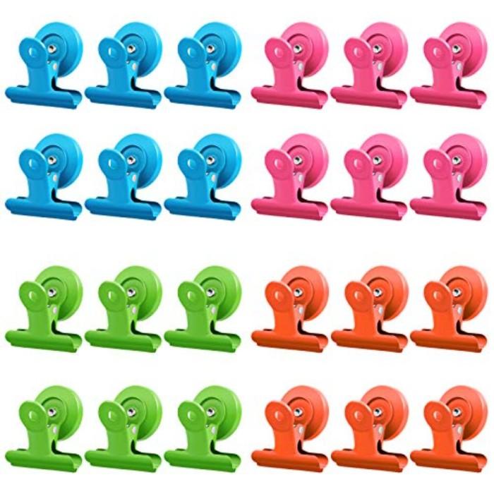 

Klip | Magnetic Clips, 24 Pieces Magnetic Metal Clips, Refrigerator Whiteboar