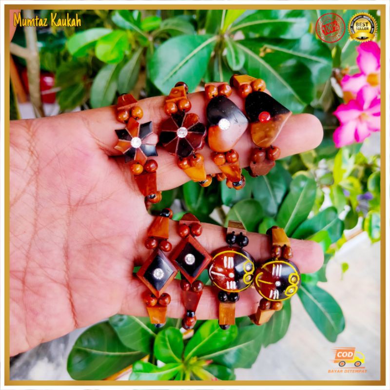 Gelang kaukah anak plat mata coklat / gelang kaokah / gelang koka / gelang kokka / gelang kaoka