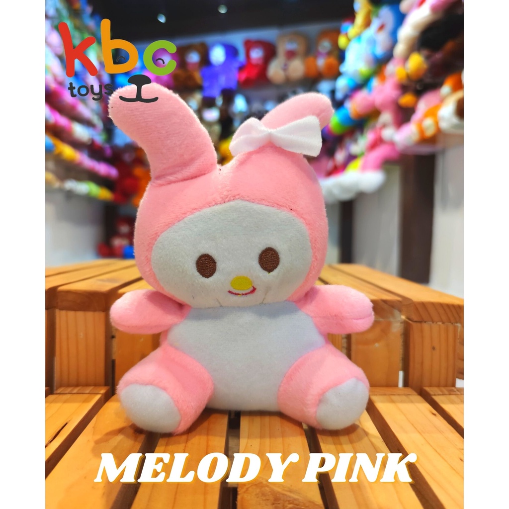 Boneka Capit Melody Pink Mini Murah Ukuran 15 CM murah untuk buket wisuda / melodi / boneka mini / b
