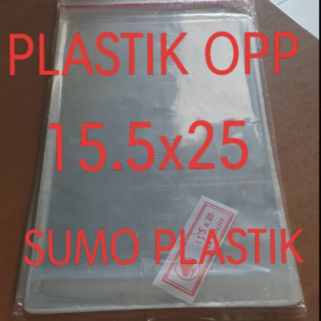 

PLASTIK OPP LEM 15.5X25 ( isi 100 lembar )