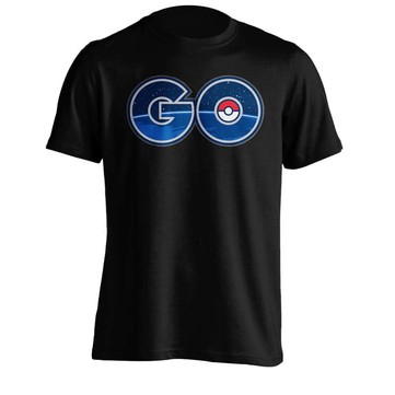 kaos pokemon GO hitam / kaos game