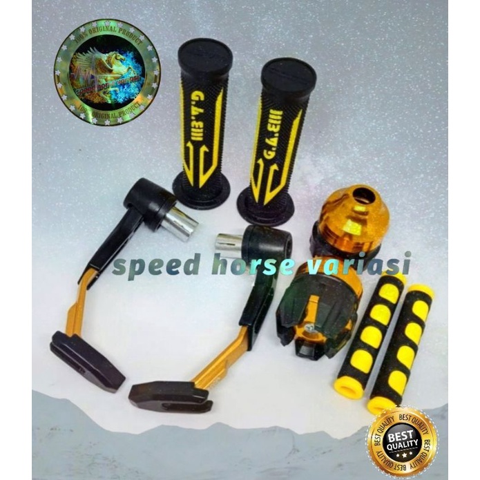 Paket Murah proguard Robot babet Plus Handgrip Panah Plus Jalu As roda Plus Karet handle model jari Universal buat semua motor