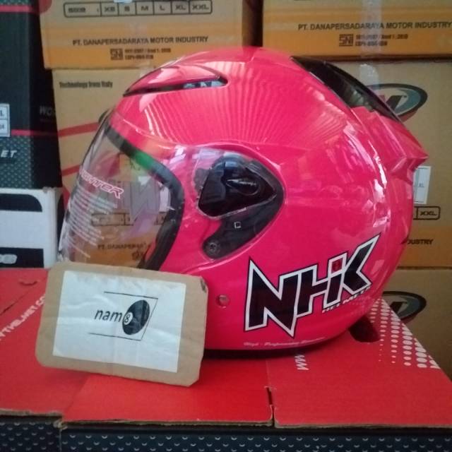 Helm NHK polos pink