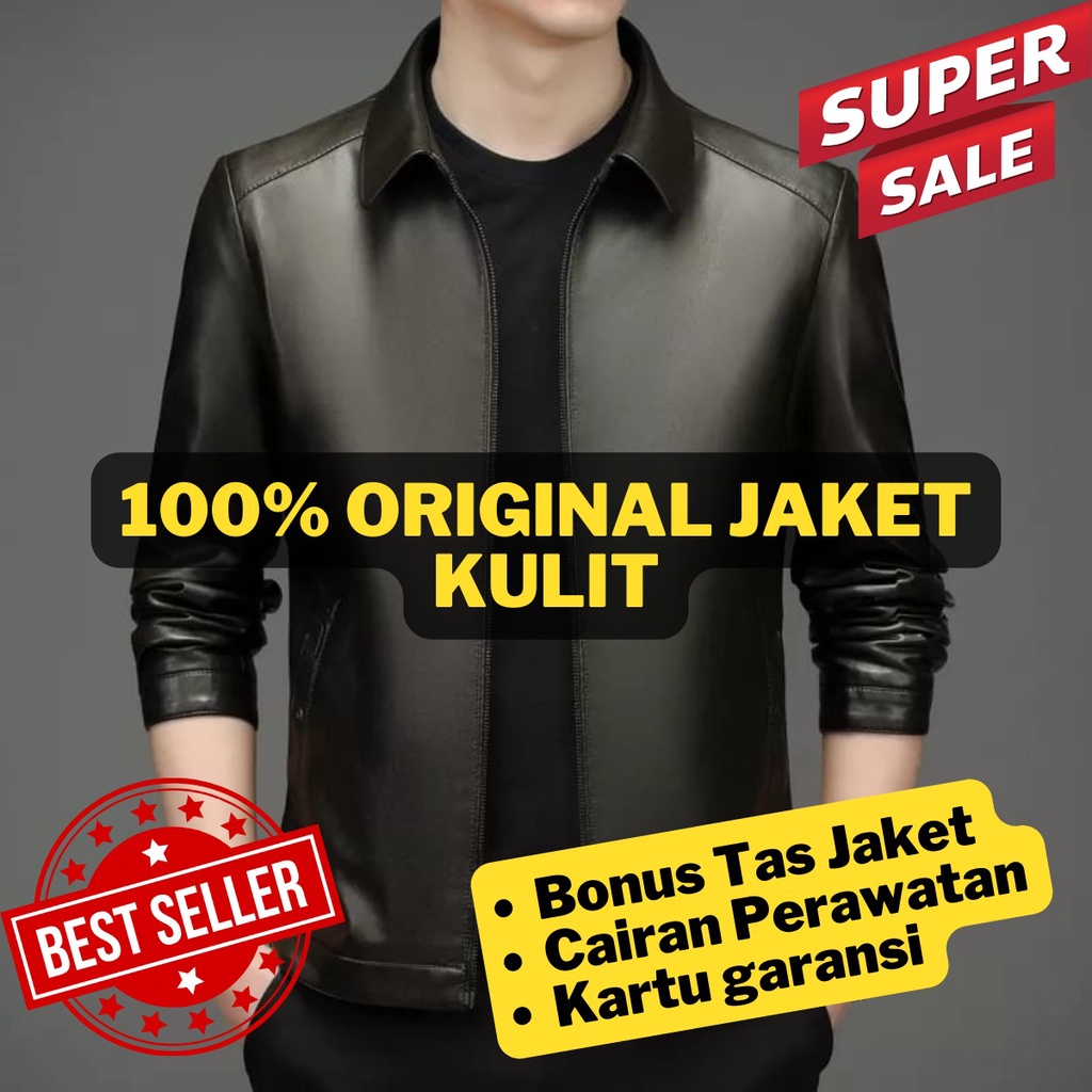 Jaket kulit pria jaket kulit garut asli kulit domba 100% original jacket kulit pria jaket kulit mura