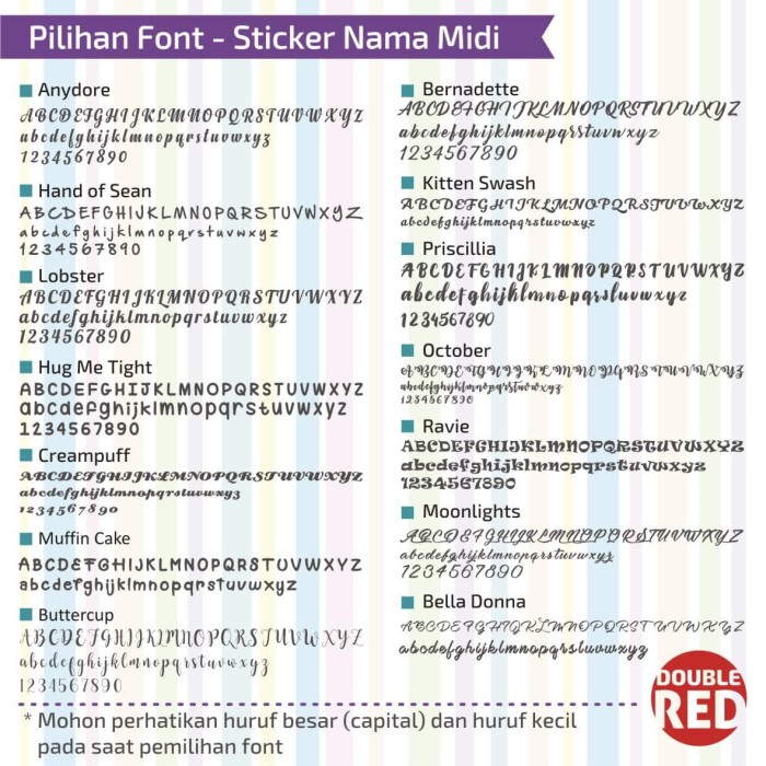 

perekat-pengikat- sticker nama waterproof / label nama tinggi 2cm -pengikat-perekat.