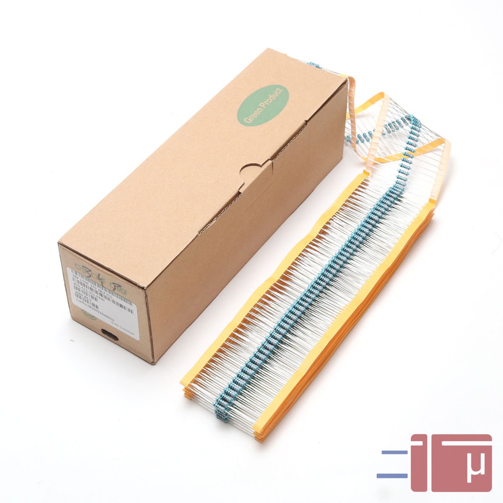 x10 Resistor 3K3 3.3K 1/2W Metal Film 1% Taiwan Kaki Tembaga