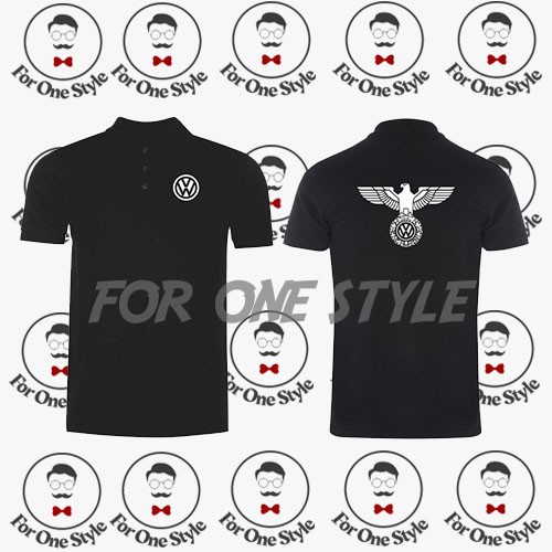 POLO SHIRT VW EAGLE Logo bulat depan - Poloshirt Kaos VW Eagle - Custom Polo - For Onestyle