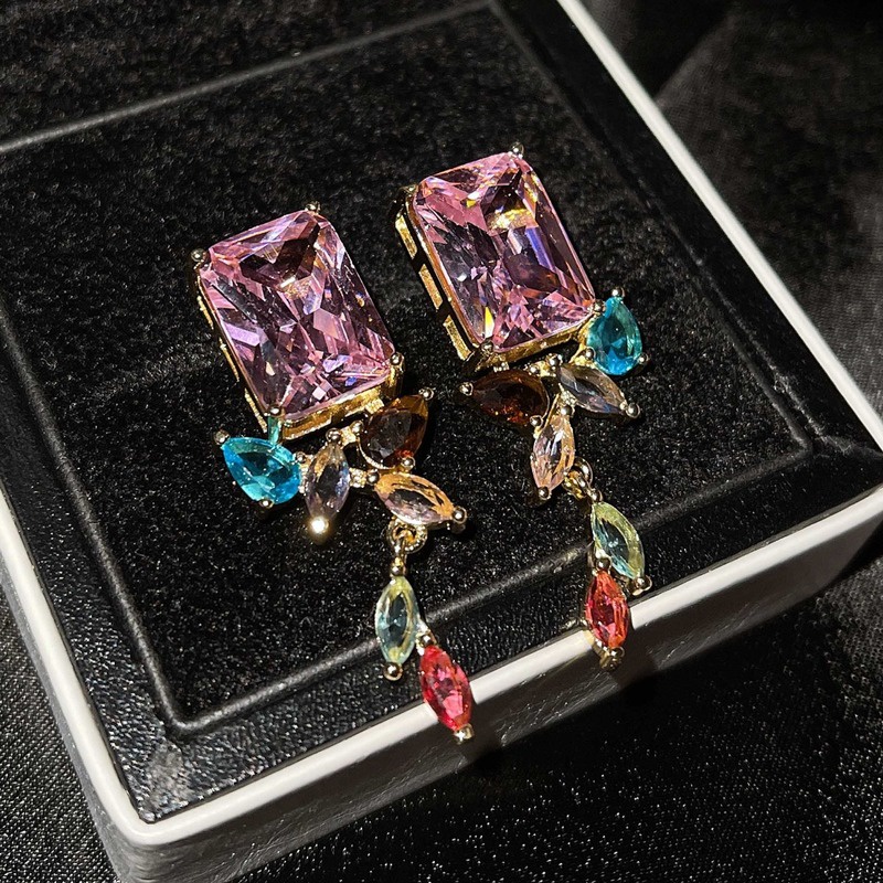 Fashion Diamond Earrings Color Earrings