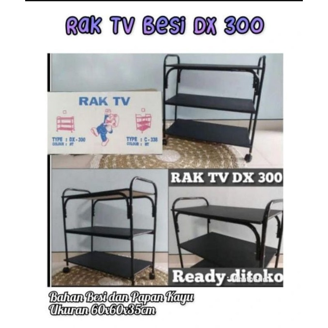 RAK TV (DX 300) Besi kuat kokoh Rak Dorong