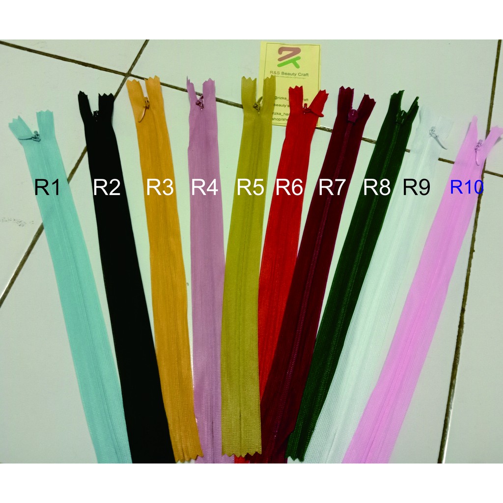 Resleting jepang resleting jepang 25cm  sleting jepang lusinan isi 12 pcs per warna