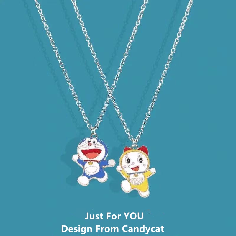 Tinker Bell kalung happy seri DORAEMON pendant Pasangan lucu kreatif pria dan wanita mahasiswa kartu