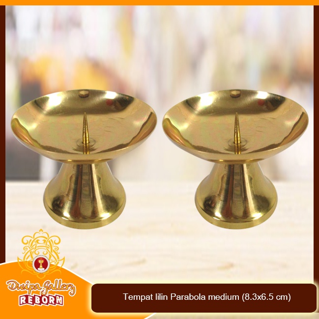 Tempat Lilin/Candle Holder Kuningan ukuran 8,3x6,5 cm