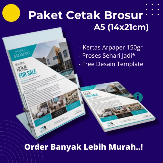 

CETAK BROSUR A5 BAHAN KERTAS ARTPAPER SEBAGAI MEDIA PROMOSI
