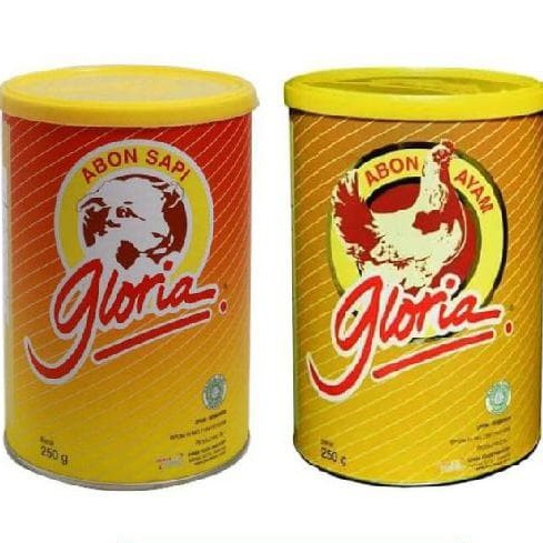 {HALAL} GLORIA Abon Sapi / Ayam 250gr Chicken / Beef Floss Kaleng