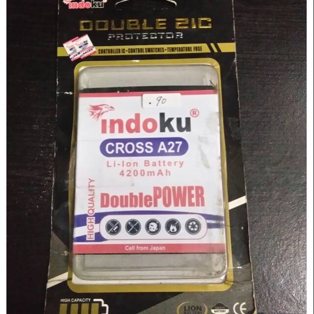 Baterai handphone double power cross a27 a 27