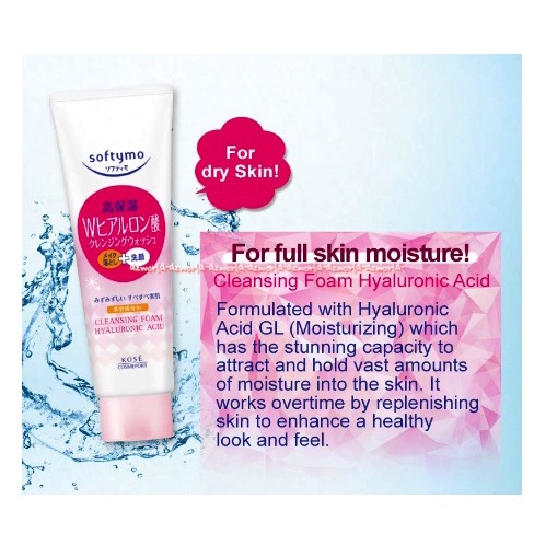 Softymo 150gr Washing Foam Hyaluronic Acid Kose Busa Pembersih Muka Softy Mo Sabun Muka Foaming