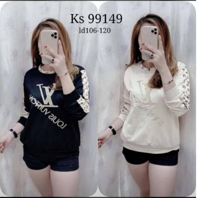 Blouse kaos LV lqn pjq 9149 Bhn kaos import