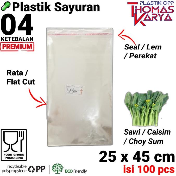 

~~~~~] 25x45 cm Plastik OPP TEBAL (LEM) | Plastik Sayuran | Plastik Caisim