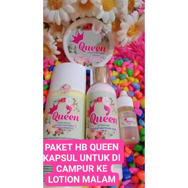 HB LOTION HYDRO WHITENING HONEY PAKET BIG+CAPSULES QUEEN(kemasan terbaru dari Queen)