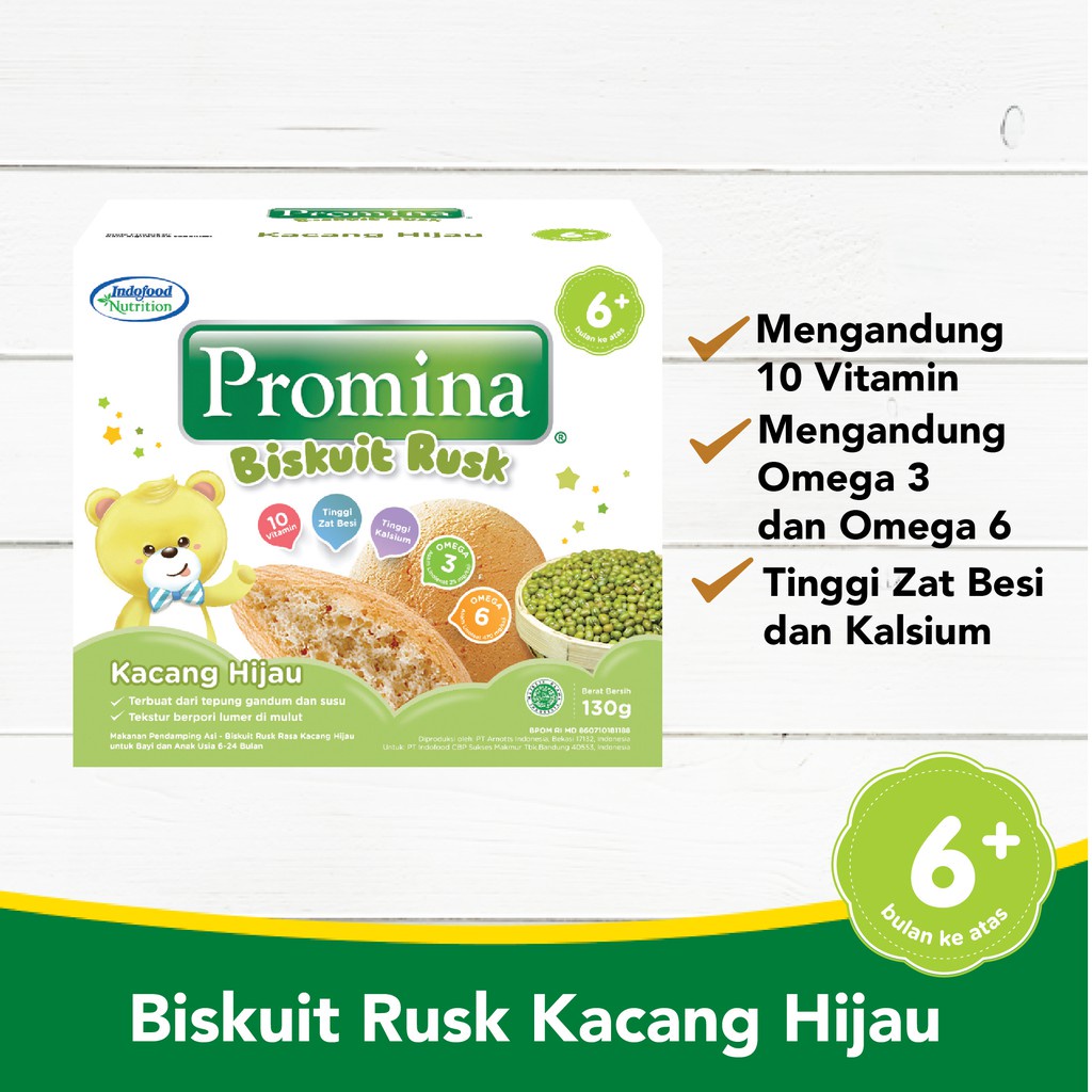 Promina Biscuit Baby Marie Roll Susu 150 g Biscuit Bayi 6+ Bulan