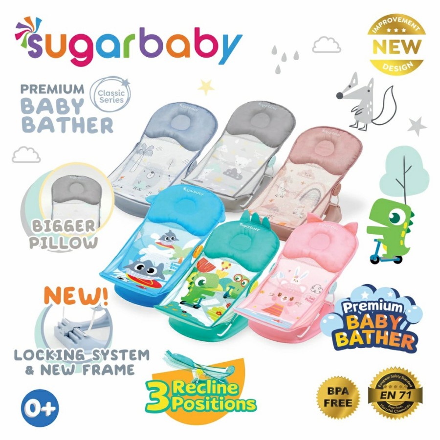 Sugar Baby [Deluxe] Baby Bather / Kursi Mandi Bayi (Pink)
