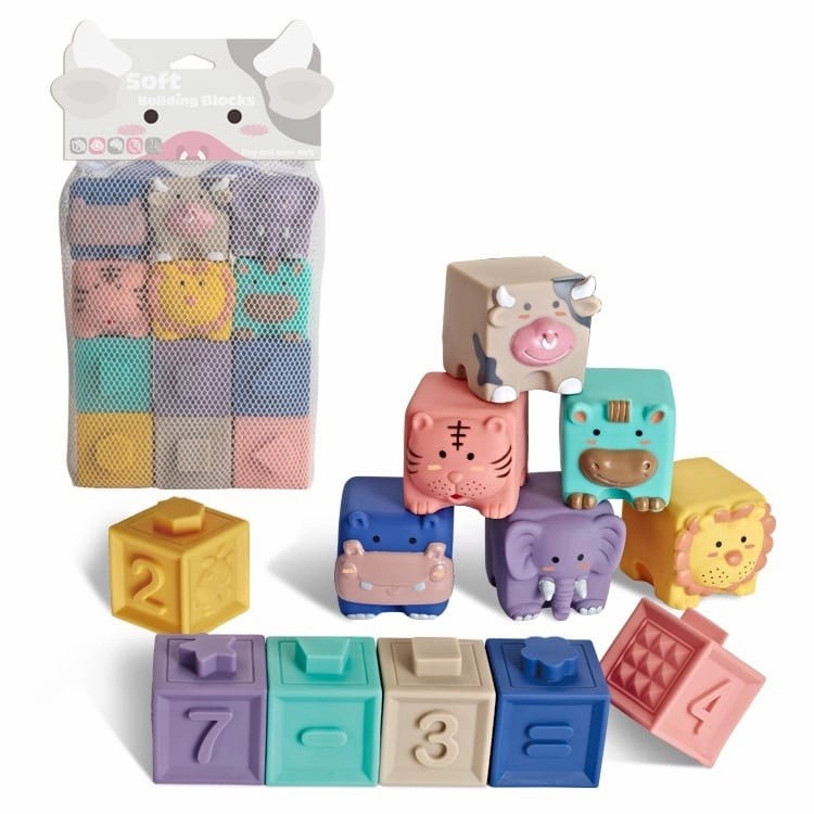 MOMBABY1 Mainan Edukasi Anak Soft Building Blocks / Mainan Montessori anak