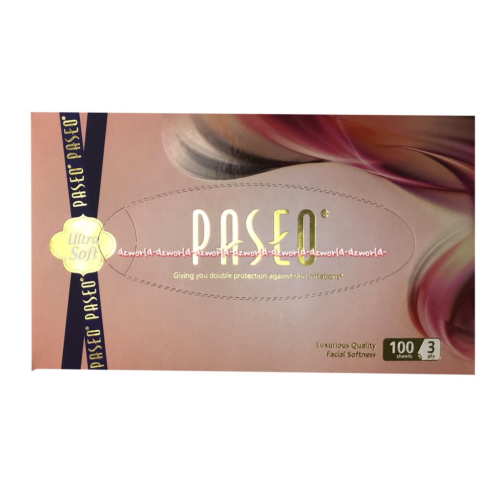 Paseo Facial Softness Tissue 100 sachets Tisu Box Kotak