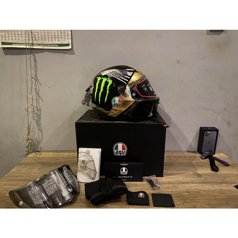 Helm Fullface Agv Pista Gprr 1:1 clone repaint joanmir
