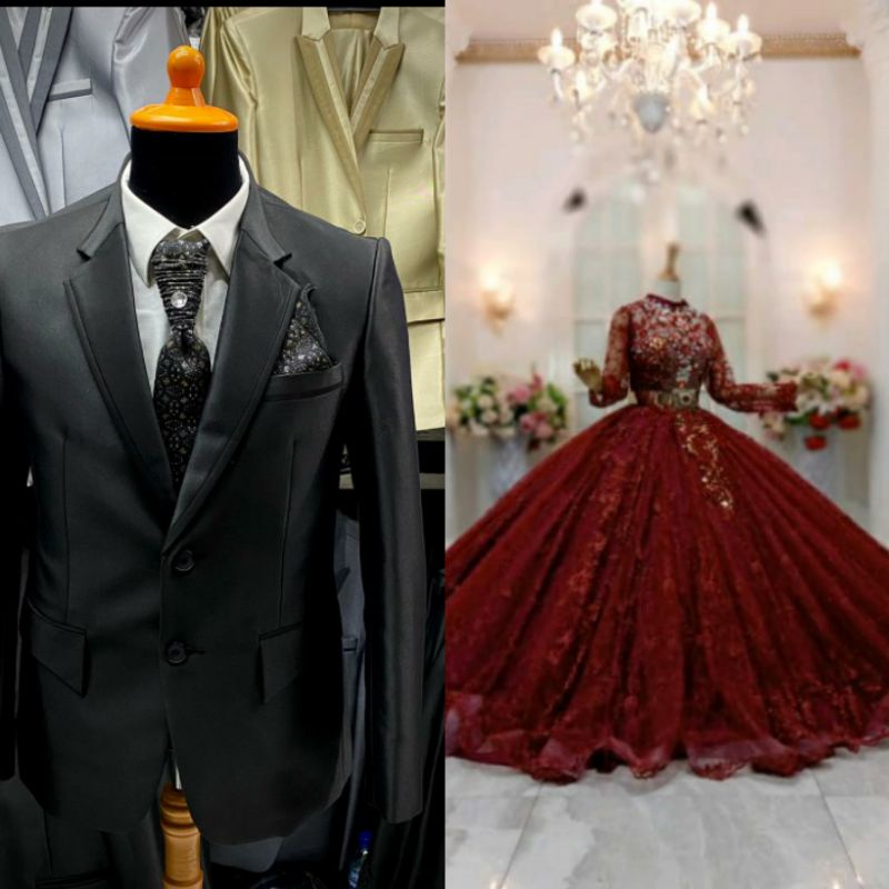 GAUN PENGANTIN COUPLE BELIMBING BUSTIER//COUPLE JAS PREMIUM//GAUN