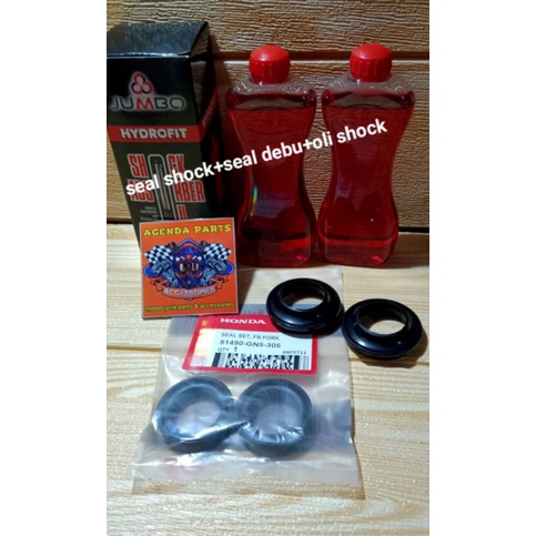Paket hemat seal shock depan-seal debu-oli shock jumbo-grand-supra-beat-vario- pnp bebek matic honda