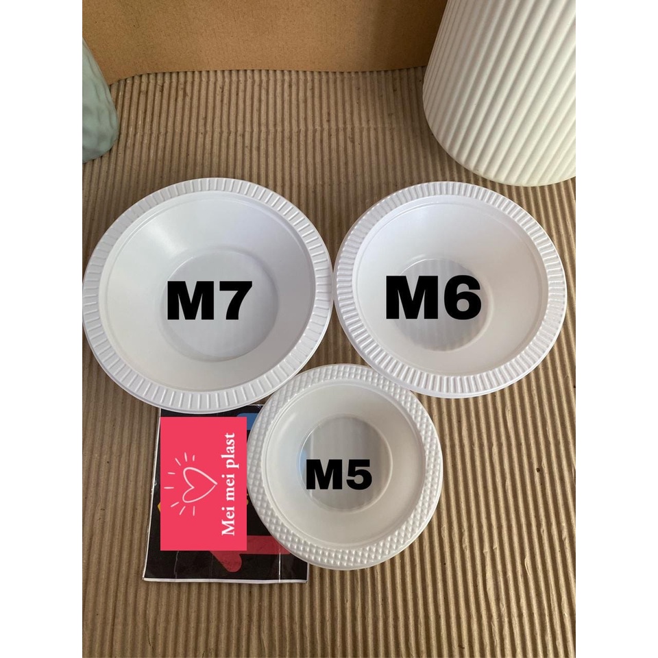 MANGKOK PLASTIK/MANGKOK DIAMOND/MANGKOK KECIL/MANGKOK HAJATAN SEKALI PAKAI ISI 50 TEBAL TERMURAH