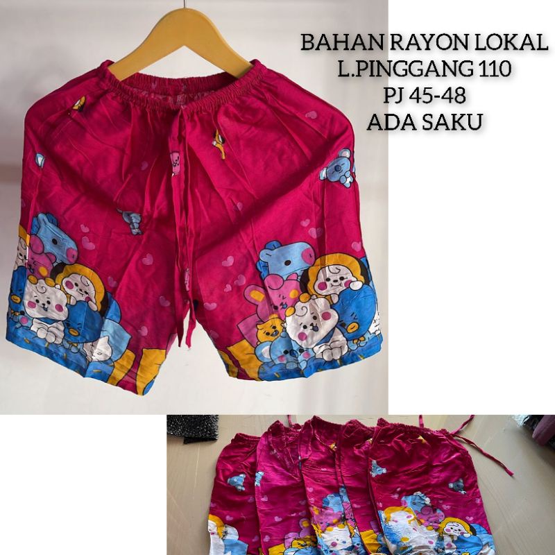 UNISEX CELANA KOLOR PENDEK DEWASA TERMURAH(RIJEK PRINT)