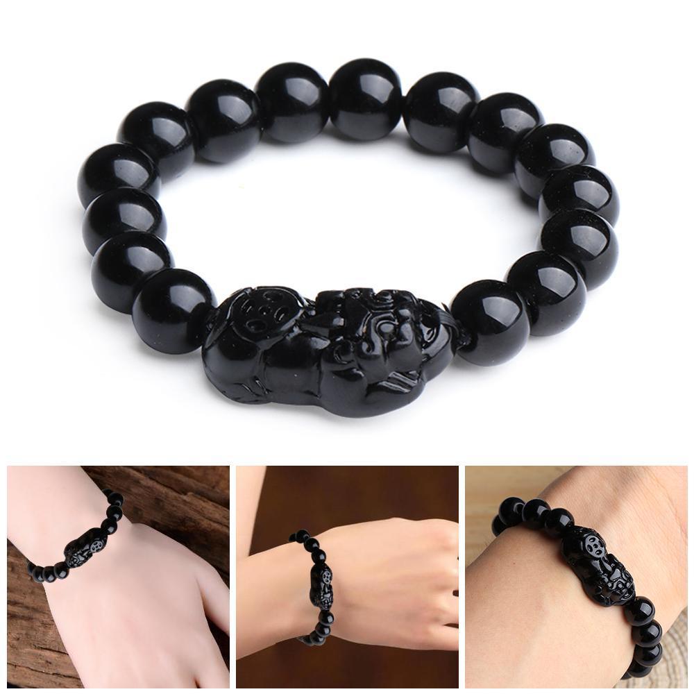 Gelang SOLIGHTER Pi Xiu Fashion Feng Shui Hitam 10MM