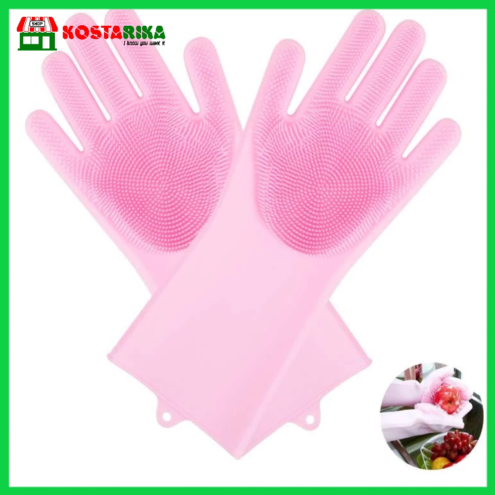 Sarung Tangan Cuci Piring Karet Rubber Glove Silikon Anti Bakteri