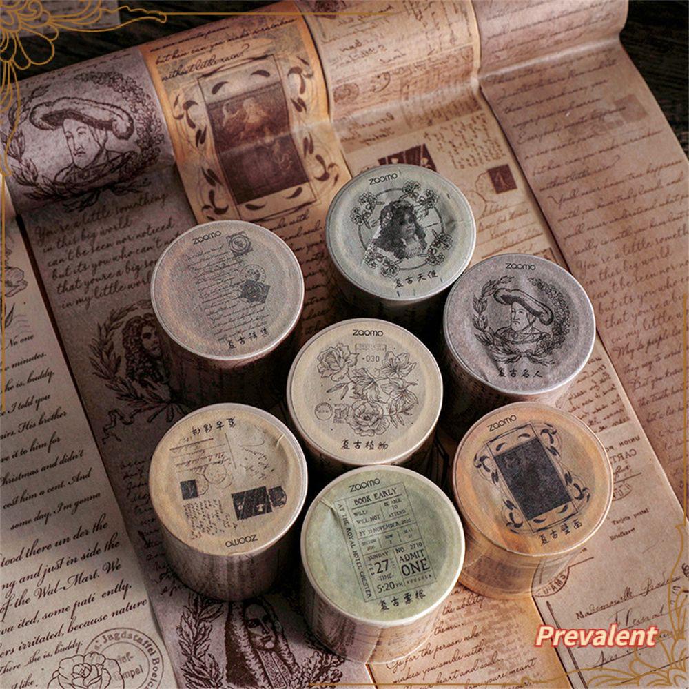 Stiker Kertasselotip Washi Motif Vintage Klasik Untuk Dekorasi Plannercraft DIY